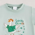 thumbnail image 4 of Xudanell Toddler Baby Boy Summer Outfits 12 18 24 Month 2T 3T 4T Boys Clothes Retro Farm Shirt Truck Baby Tee + Shorts Set (3-4 Years,Green), 4 of 6