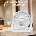 thumbnail image 3 of Holmes Blizzard 8 Inch Air Circulator Fan 3 Speed High Velocity Table Desk Fan White, 3 of 9