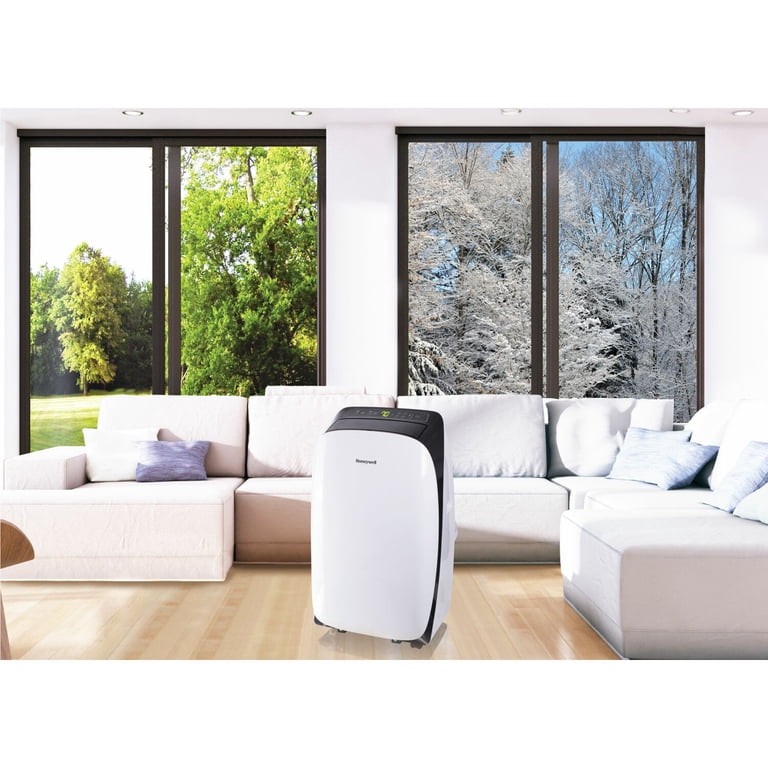 Restored Honeywell Portable Air Conditioner with Heater, Dehumidifier u0026 Fan  Cools Rooms Up To 700 Sq. Ft. with Remote Control (White and Black)  (Refurbished) - Walmart.com