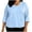 Light Blue, variant on Aboser 3/4 Sleeve Scrub Tops for Women Plus Size V Neck Nursing Shirts Workwear Breathable Soft Scrubs Shirt Solid Color Uniform Tops with Pockets