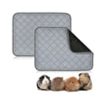 thumbnail image 1 of 1/2 piezas de forro polar para jaulas de conejillos de indias, alfombrilla reutilizable, lavable, impermeable, almohadillas para orinar para gatitos y cachorros, 2 piezas, 1 of 5
