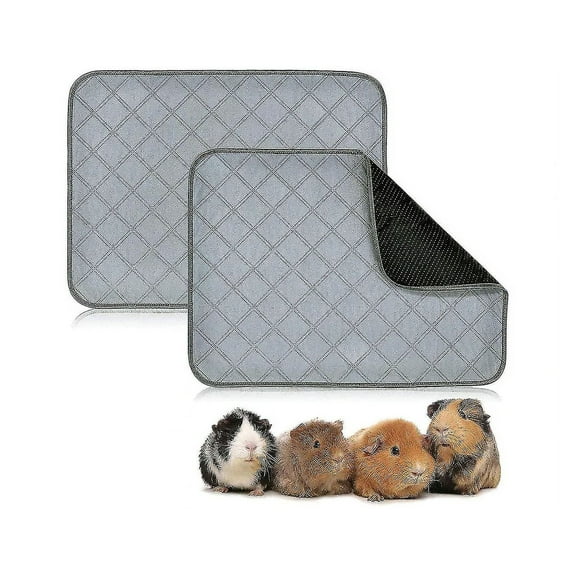 1/2PCS  Guinea Pig Fleece Cage Liners Mat Reusable Washable Waterproof Pet Kitten Puppy Pee Pads 2PCS