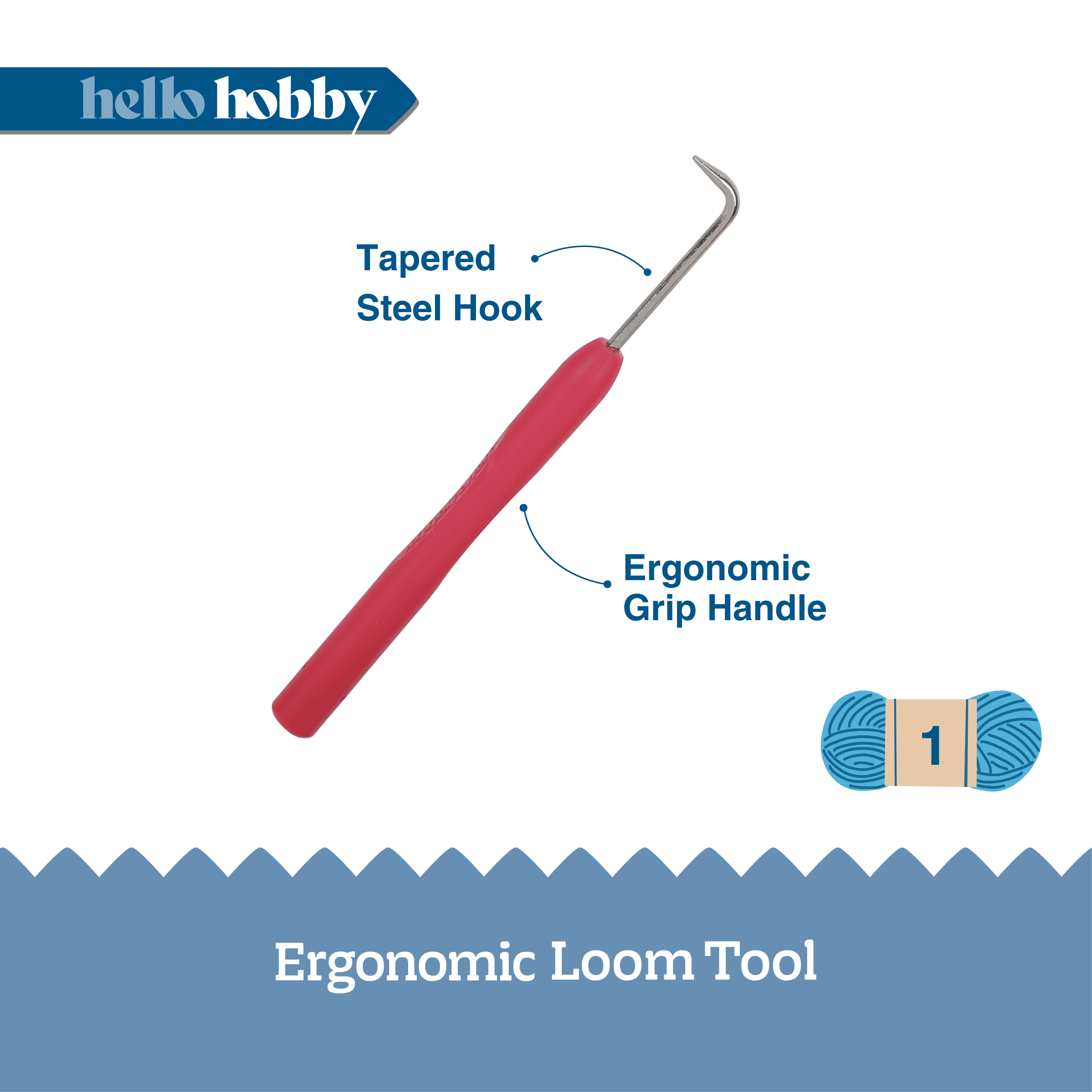 Hello Hobby Ergonomic Loom Knitting Tool
