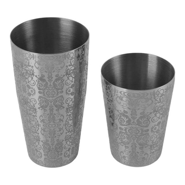 Coctelera de Bar Jadeshay Acero Inoxidable Grabada Plata