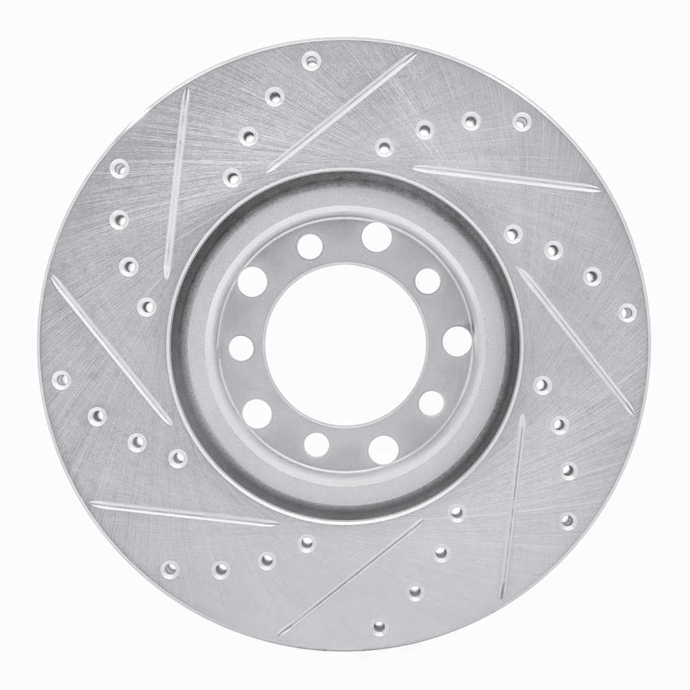 Dynamic Friction Company 631-63007R DFC Brake Rotor - Drilled And Slotted - Silver