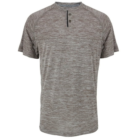 Men's Active Moisture-Wicking Sport Tech Marble Performance Henley