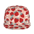 thumbnail image 2 of Balery Baseball Cap Flat Bill Hats for Men Adjustable Size for Running Workouts and Outdoor Activities All Seasons Dad Hat(Red Strawberry ), 2 of 9