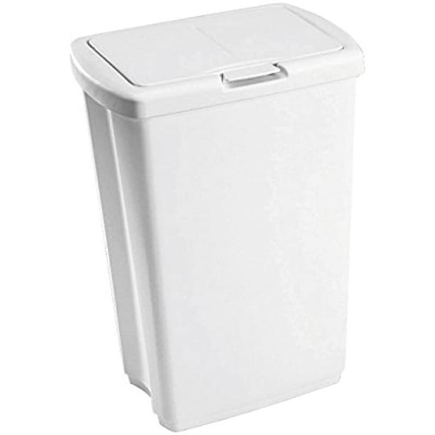 Rubbermaid Spring Top Kitchen Bathroom Trash Can with Lid, 13 Gallon