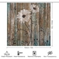 thumbnail image 2 of Bathroom Shower Curtain Sets with Rug, Wood and Maple Leaves Pattern Printed on Bathroom Curtain Sets with Rugs, Great for Master Bath Beach House Modern Home, 72 x 72 inches, 2 of 8