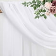thumbnail image 5 of VGMiu White Wedding Arch Draping Fabric Backdrop 28.7" X 20FT Sheer Drapes Fabric for Wedding Arbor Ceremony Birthday Party, 5 of 6