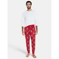 thumbnail image 2 of Men's Christmas Print Fleece Jogger Sleep Pants from Holiday Time, Sizes S-2XL, 2 of 5