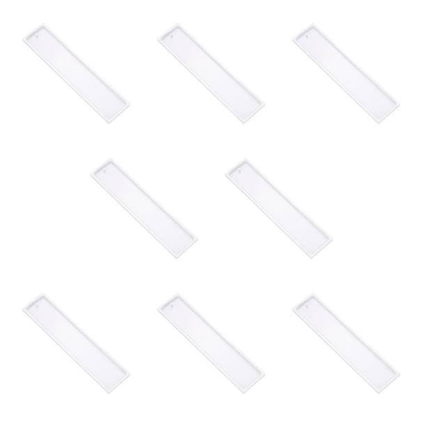 Cateissary Pack of 8 Rectangle Bookmark Mold Keychain Crafts Jewelry Pendants DIY Silicone Handicraft Ornament Mould Decoration Type3 NO3 Cateissary HA062529-00