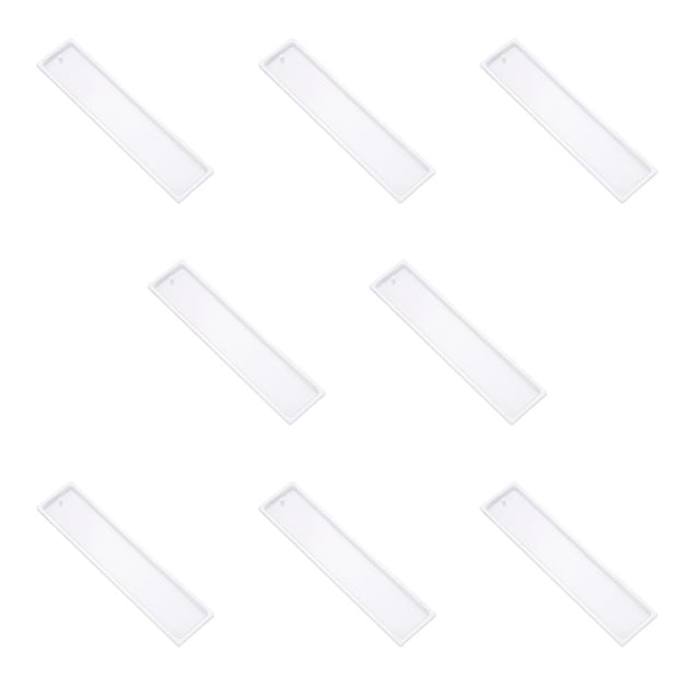 Inteprter Pack of 8 Rectangle Bookmark Mold DIY Jewelry Silicone Mould Crafts Ornament Pendants Keychain Decoration Handicraft Type3 NO3 Inteprter HA062529-00