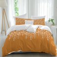 thumbnail image 2 of Weeping Flowers Bedding 3 Piece Duvet Cover Set California King, Orange Spring Floral Botanical Art Aesthetics Soft Microfiber Comforter Cover with Zipper Closure & Pillowcases, Quilt Cover, 2 of 9