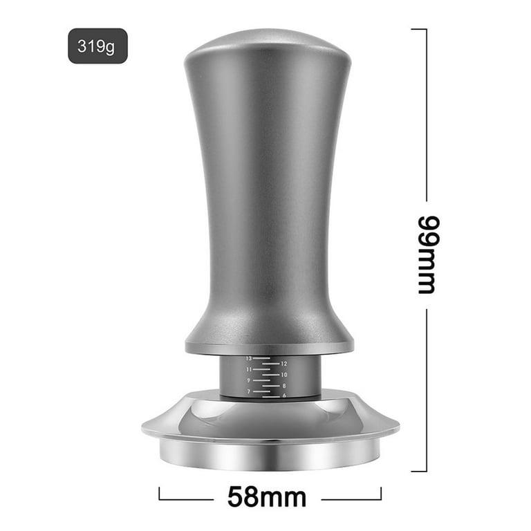 YasTant 51mm Espresso Tamper Coffee Tamper Calibrated with Spring  Adjustable Grip Ergonomics Handle Coffee Powder Press Tool Stainless Steel  Flat Base