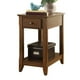 thumbnail image 4 of Mesa auxiliar Acme Bertie de madera con 1 cajón y estante de nogal, 4 of 7