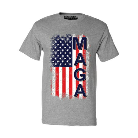 P&B Donald Trump USA Flag MAGA Men's T-shirt, M, H.