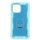 thumbnail image 1 of Cubiertas de armadura a prueba de rayones con soporte para iPhone 13 Pro Max Funda protectora de armadura para teléfonos móviles (verde azul), 1 of 8