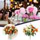 thumbnail image 3 of XWSHYW Flores Artificiales Ramo de Rosas Artificiales Compuesto Por 7 Ramas de Rosas de Seda Ramo Decorativo, 3 of 6
