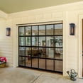 thumbnail image 5 of C Cattleya 2-Pack 15 in. Matte Black Outdoor Hardwired Wall Lantern Sconces with Water Ripple Glass, 5 of 7