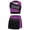 Purple, variant on Kids Girls Cheerleading Outfit Dance Performance Cheer Uniform Crop Top with Side Slit Skirt Shorts Purple 10