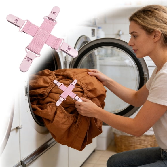 Créatine le Drap Est Lavé avec 4 Pinces Fixes pour Réduire l'Usure du Tissu
