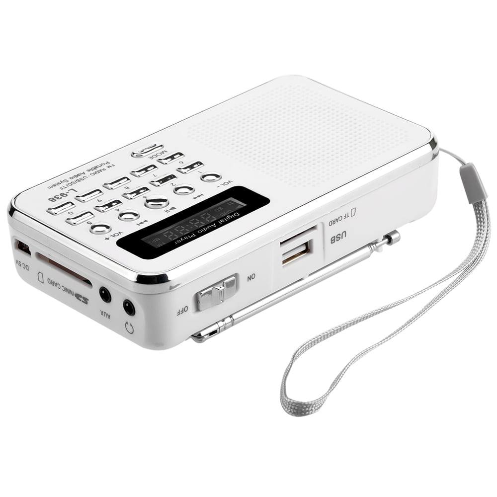 Mini FM Pocket Radio Receiver Portable Stereo Mp3 Speakers Loudspeaker Digital