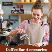Topekada Coffee Bar Organizer and Vintage Signs, Wood Coffee Station Accessories with Removable Dividers, 4 Compartments Coffee Bar Organizer for Countertop Caddy, Fit Pods Condiment Syrup Tea Cups