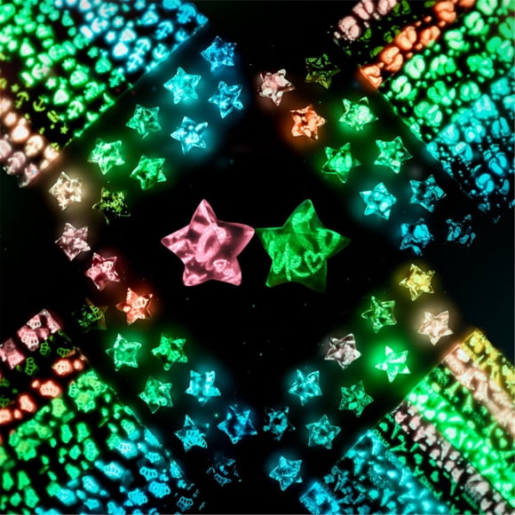 Bandes de Papier Étoile Lumineuse pour Bricolage - 210 Étoiles de Souhaits Phosphorescentes pour Décorations de Fête et Cadeaux