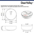 thumbnail image 4 of DeerValley DV-1V0030 Symmetry 16'' White Ceramic Circular Vessel Bathroom Sink, 4 of 9