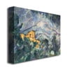 Trademark Fine Art "Montagne Saint-Victoire, Black" Canvas Wall Art by Paul Cezanne