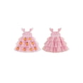 thumbnail image 2 of BemeyourBBs Toddler Baby Girl Halloween Dress Outfit Flying Sleeve 3D Pumpkin Ghost Decor Shinny Star Tutu Tulle Dress Little Girls Summer Fall Cake Smash Party Dress, 2 of 9