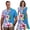 Polynesia Hibiscus Blue, variant on Yuyamidu His and Hers Matching Outfits Polynesian Dress for Women Midi Dresses Hibiscus Shirt for Men Beach Shirts Button Down Short Sleeve Shirt Ruffle Sleeve Tiered Dress with Pocket, Size 2XS