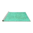 thumbnail image 2 of Ahgly Company Machine Washable Indoor Rectangle Persian Turquoise Blue Traditional Area Rugs, 2' x 4', 2 of 4
