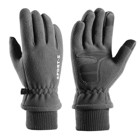 

Yubnlvae Winter Women s With Buckle Riding Gloves Men s Velvet Plus Non slip Warm Gloves And Gloves Grey