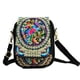 thumbnail image 1 of Bolso De Hombro Para Mujer, Bolso De Viaje, Bandolera Con Bordado Floral Vintage, Bolso Con Tapa Para Monedas, Bolso Con Cremallera Monstrate AP007590-01, 1 of 5