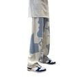 thumbnail image 3 of Sunloudy Jeans largos para hombre, pantalones de mezclilla holgados lavados de cintura media con efecto tie-dye para niños, negro/rosa/azul claro Sunloudy  S M L XL XXL, 3 of 8
