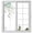 White, variant on Static Cling Non Adhesive Window Film, Eucalyptus Leaves Farmhouse Window Privacy Film Frosted, Spring Botanical Opaque Window Coverings for Small Windows, Home, 17.7 x 39.3 Inches