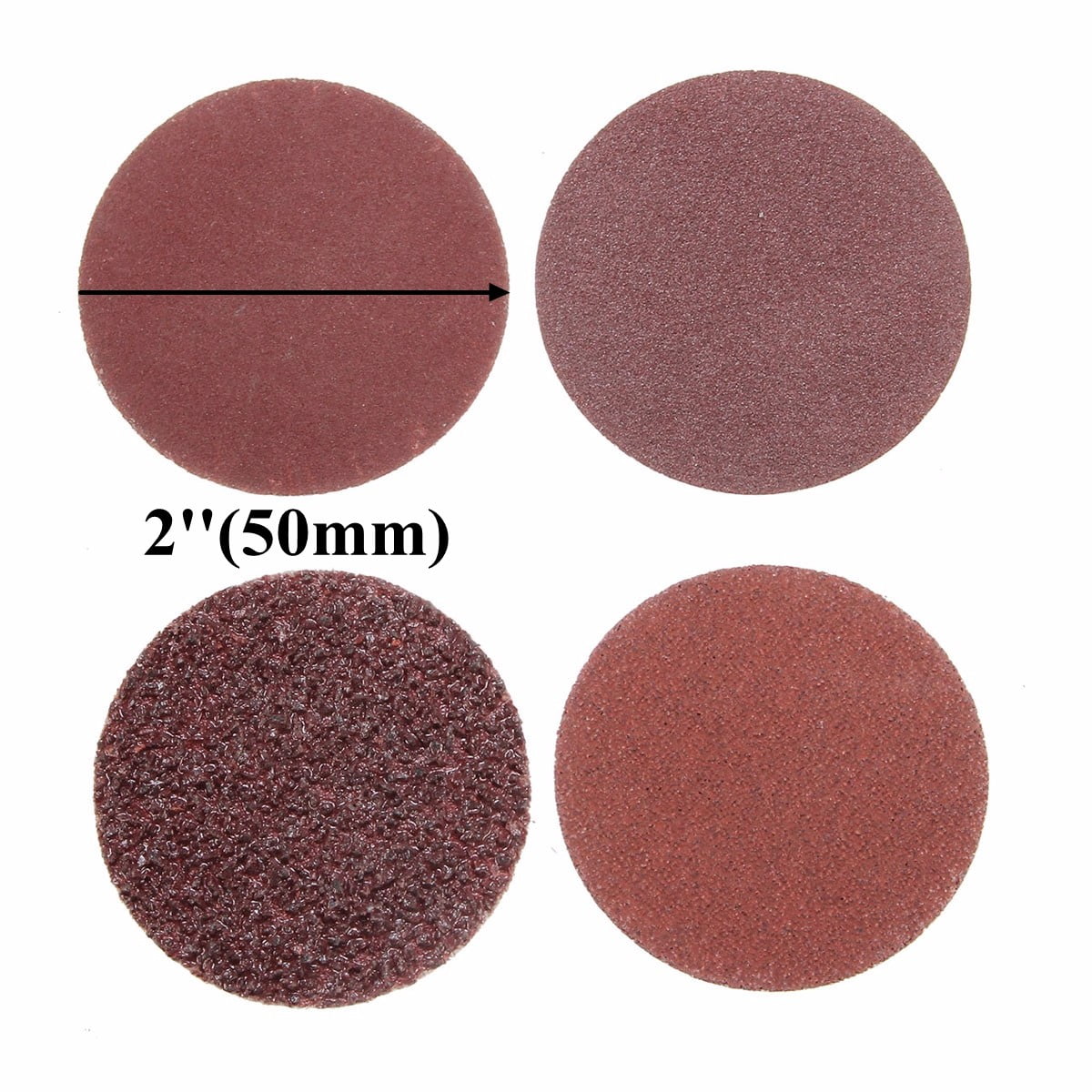 40X 2Inch 50mm 40//80//120//240 Grit Type R Sanding Discs Abrasive Roll Lock