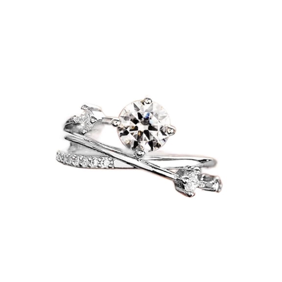 PERITANG Classic Promise Ring Anniversary For Women Gift for Wife High Quality Comfortable Fit CZ Cubic Zirconia Ring Ideal Jewelry Gift Comes in Elegant Box