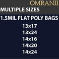 thumbnail image 7 of Multiple Sizes Clear Flat Poly Bags - 14"x24" & (100 Bags) 1.5Mil Flat Open Top Plastic Packaging Packing | Flexible and Durable Plastic Bags | Low-Density Polyethylene (LDPE), 7 of 7
