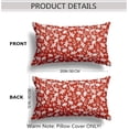 thumbnail image 4 of Spring Flower Pillow Covers 12x20 Set of 2 Rustic Cute Small Floral Red Cream Decorative Throw Pillows Outdoor Pillowcase Farmhouse Velvet Cushion Case Decor for Home Sofa Couch Bed, 4 of 6