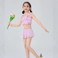 thumbnail image 4 of Sinyiin Girl Bathing Suit Two Pcs Swimsuit Flowers Swimming Suit Ruffle Swimwear, 4 of 12