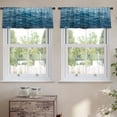 thumbnail image 2 of LALILO Kitchen Curtain Valance Ocean Waves Ocean Ocean Rod Pocket Window Curtain 52"x 18" Set of 2, 2 of 5