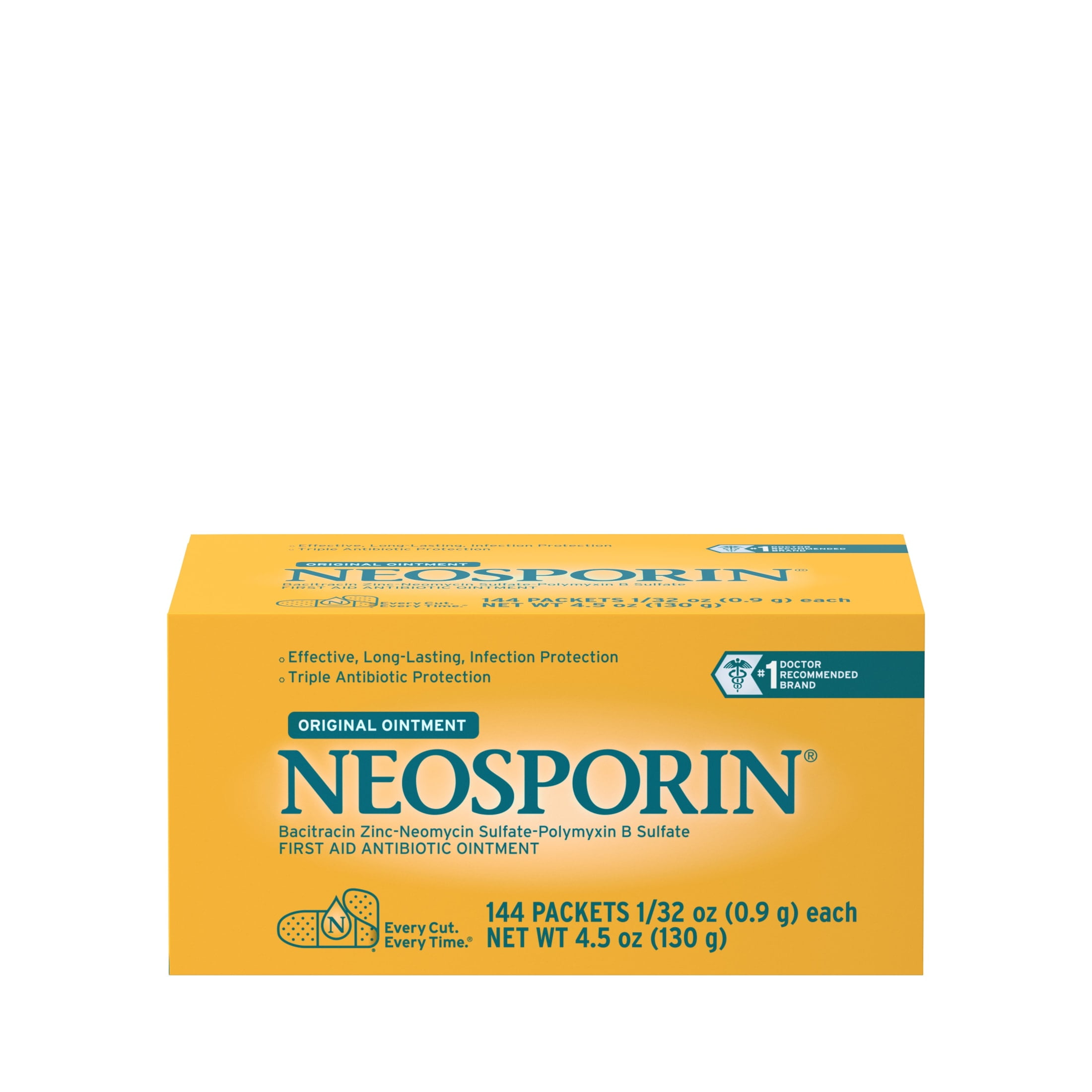 Neosporin Original First Aid Antibiotic Ointment, 1/32 oz, 144 ct