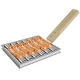 thumbnail image 1 of Hot Dog Roller Stainless Steel Sausage Roller Rack with Long Wooden Handle BBQ Hot Dog Griller Portable Sausage Holder Grill Tool Camping Grill Accessories for Evenly Cooked, 1 of 8