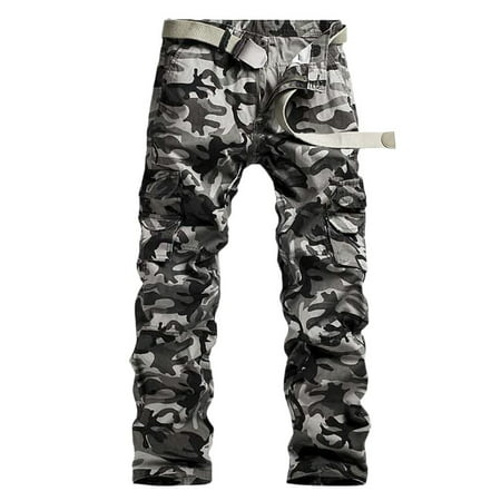 Multi-pocket Camouflage Trousers Men 's Trendy Leisure Long Pants Cargo ...