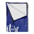 thumbnail image 2 of Saying Soft Flannel Fleece Blanket, Lettering About Travel Adventure and Vacation with Stars Night Sky Print, Cozy Plush for Indoor and Outdoor Use, 50" x 60", Violet Blue and White, by Ambesonne, 2 of 5