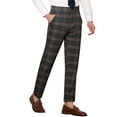 thumbnail image 4 of Lars Amadeus Men's Plaid Dress Pants Formal Business Checked Trousers, 4 of 6