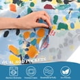 thumbnail image 3 of Yayeee Kitchen Curtains Tier Pair Light Filtering 27"x36" Rod Pocket Short Cafe Window Panel, Colorful Leaves, 3 of 7
